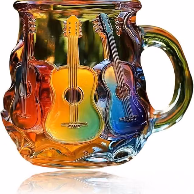 Quipulse Multicolour Painted Guitar Mug – 1