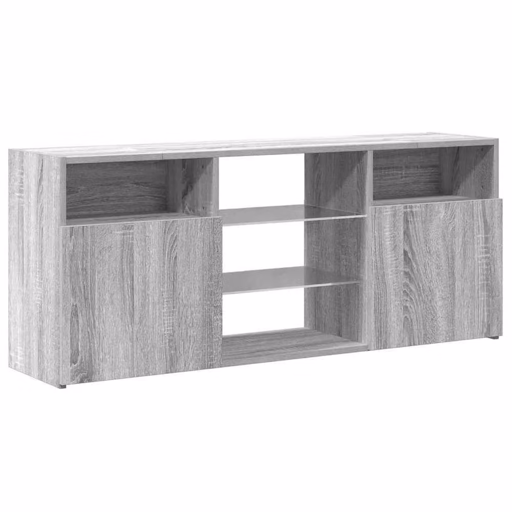 Berkfield Home Modern TV Cabinet with LED Lights in Grey Sonoma, W/D/H: 120 x 30 x 50 cm – 4