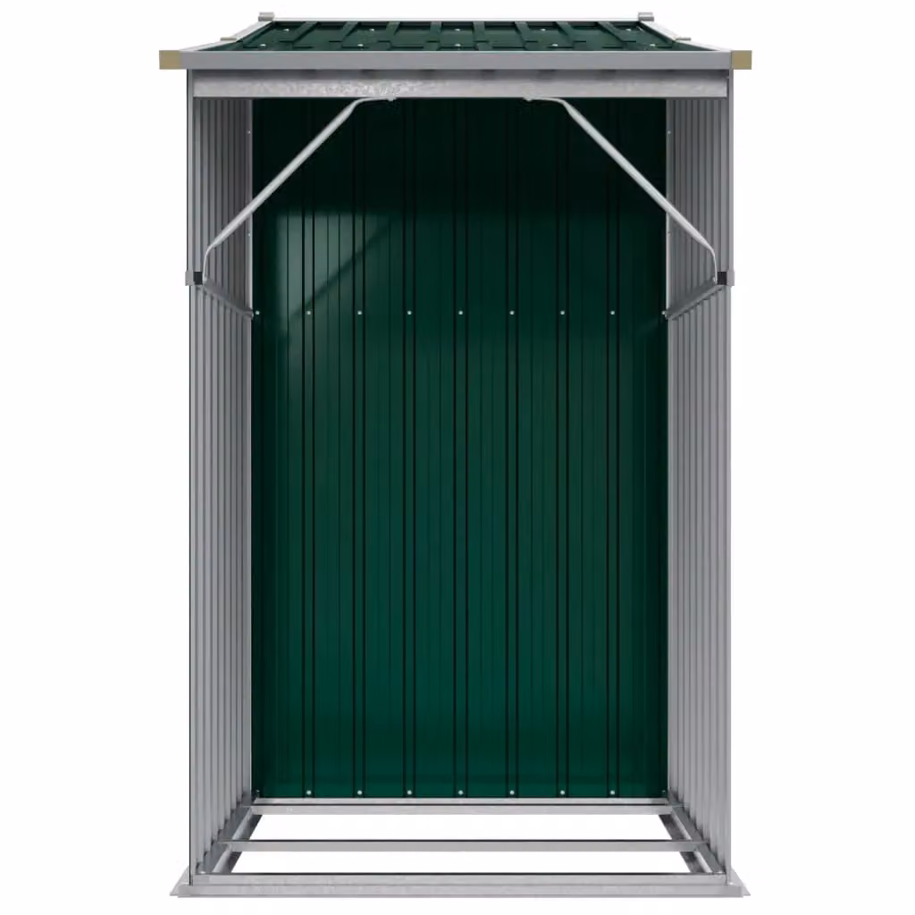 Berkfield Home Green Galvanised Steel Garden Shed W/D/H: 277 x 93 x 179 cm – 3
