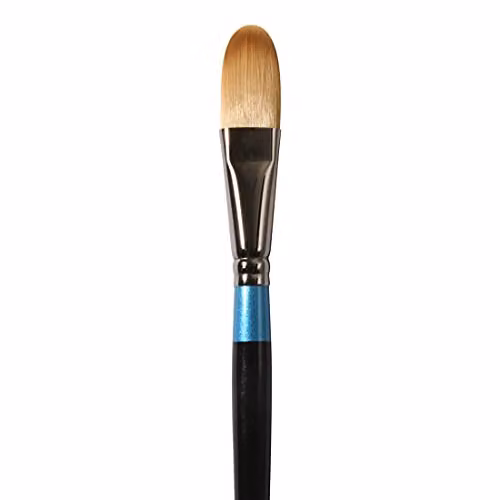 Daler-Rowney Aquafine Watercolour Brush, Soft Synthetic Hair, Short Handle, Oval Wash, 3/4in, Multicolour