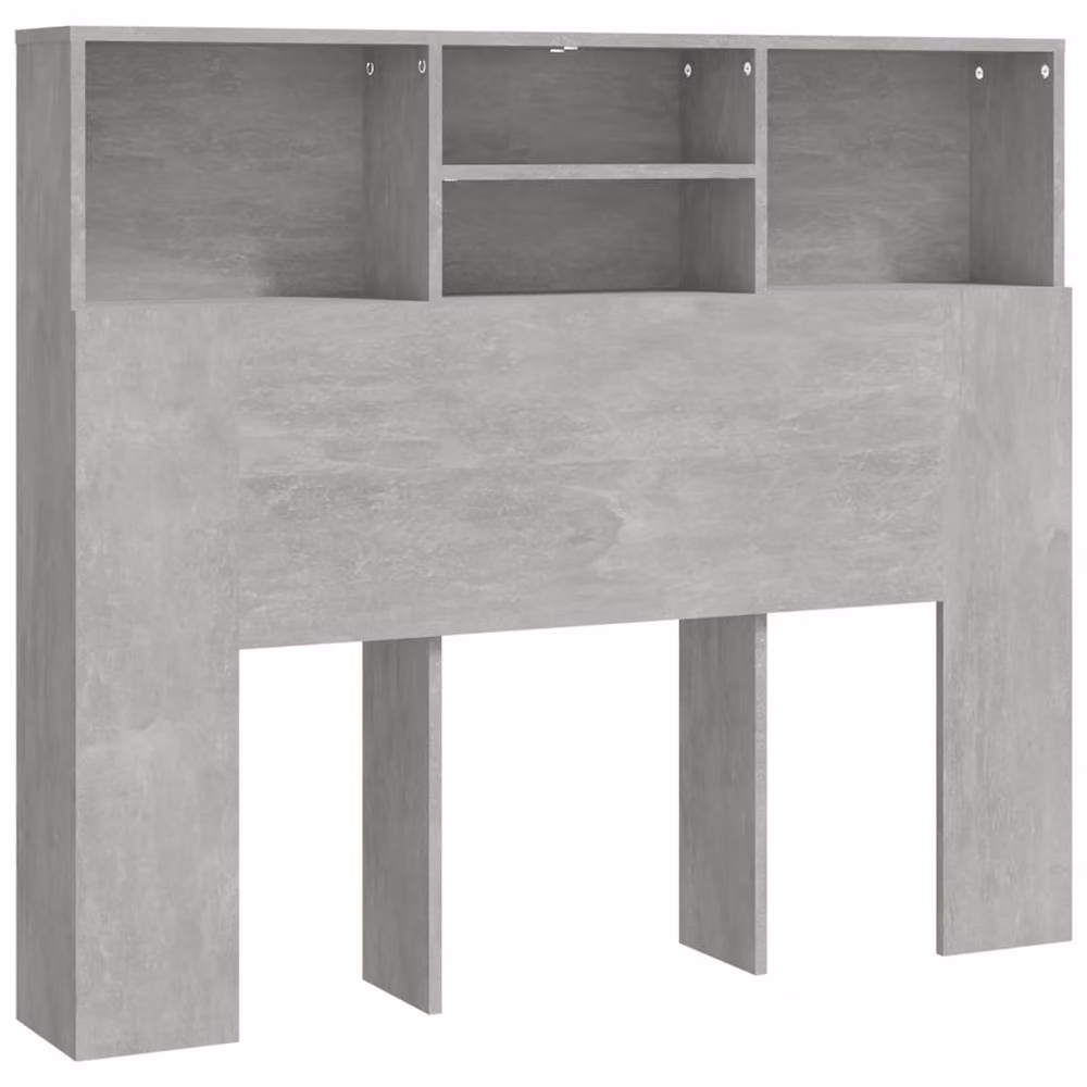 Berkfield Home Modern Headboard Cabinet with Integrated Shelf, Grey, W/D/H: 120 x 19 x 103.5 cm – 2