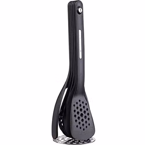 MasterClass Smart Space 5-Piece Nesting Magnetic Kitchen Utensil Set in Black – 1