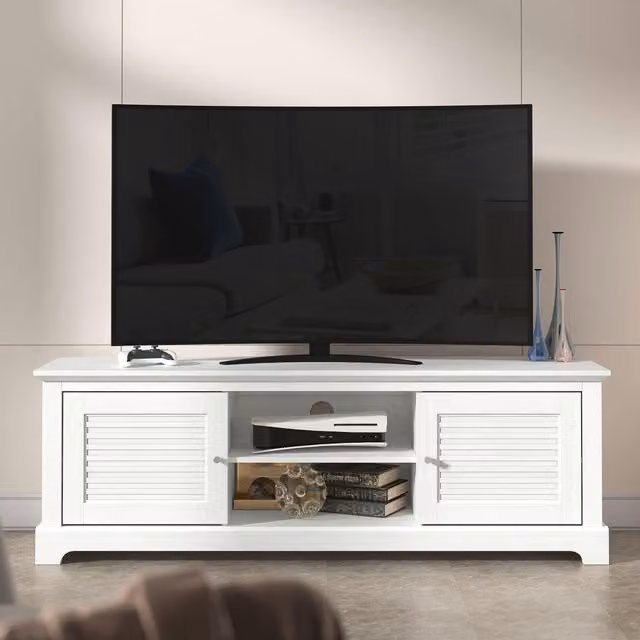 GFW Salcombe Modern TV Unit in Matt White