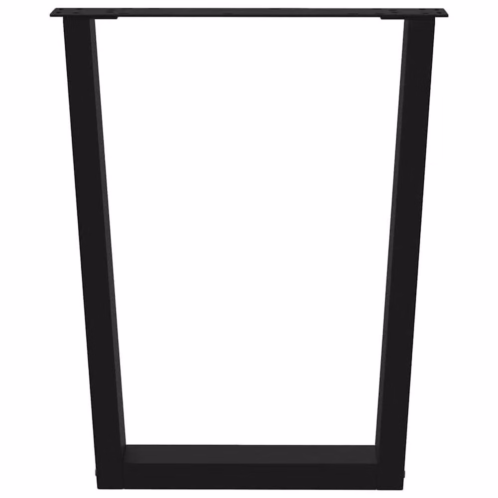 Berkfield Home V-Shape Dining Table Legs, 2 Pieces, Black Steel, H: 72-73.3 cm x W: 70 cm – 2