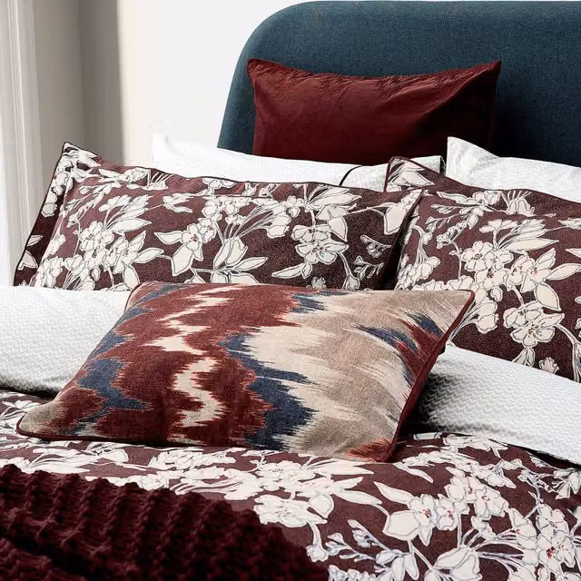 Bedeck of Belfast Aris Single Duvet Cover, Mulberry Purple Floral Cotton Lyocell – 1