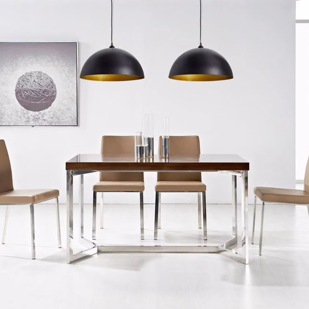 Berkfield Home Set of 2 Black Metal Dome Ceiling Lamps, Height-Adjustable Suspended Lighting – 4