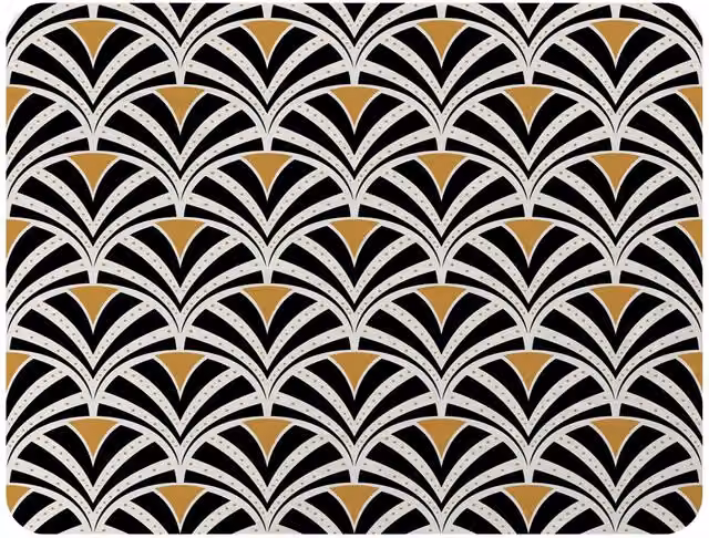Benjamin Tate Design Black, Gold and Sand Shells Geometric Fleece Blanket, W/D/H: 120 x 150 cm – 2