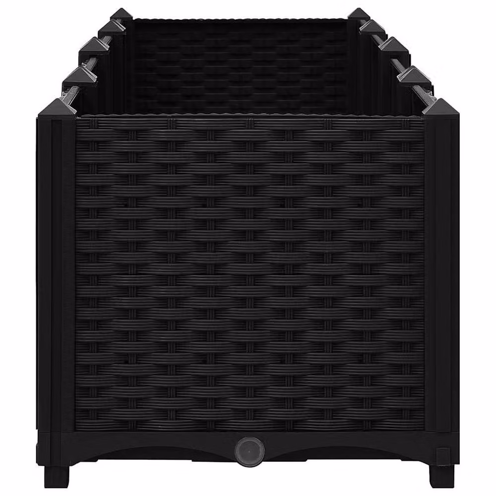 Berkfield Home Black Polypropylene Raised Bed W: 160 cm, D: 40 cm, H: 38 cm – 3