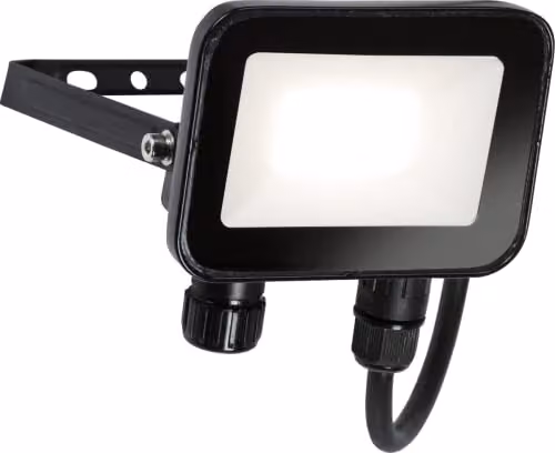 Netlighting 10W LED Floodlight in Black, IP65 Waterproof Aluminium Wall Light with Cool White Light