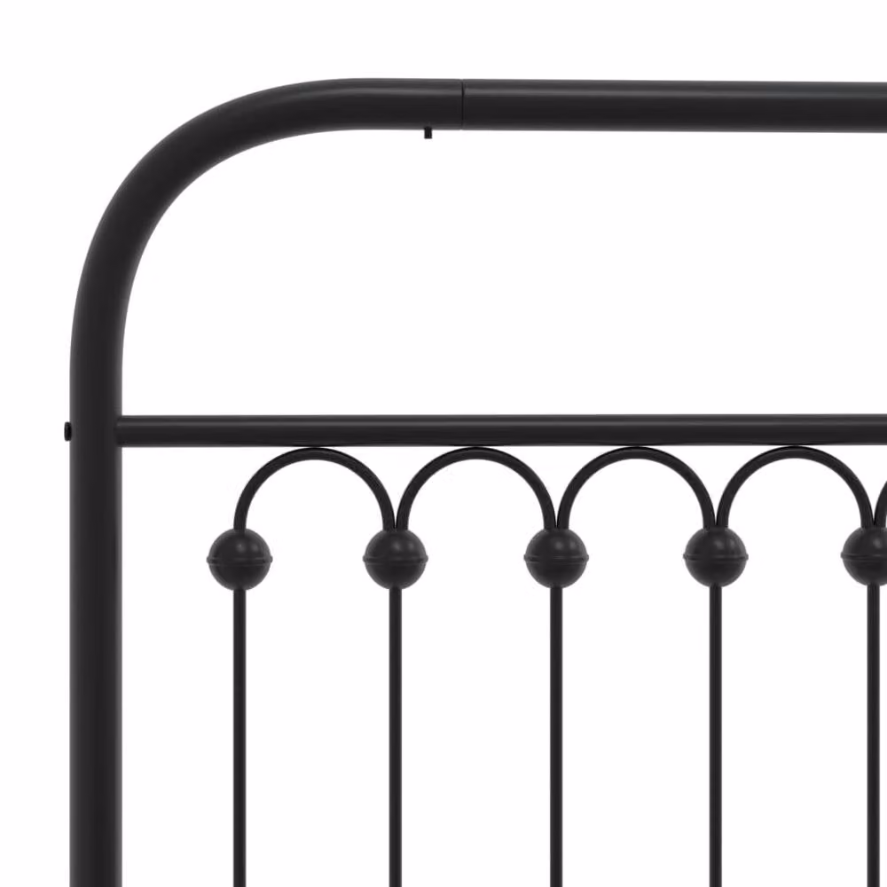 Berkfield Home Matt Black Metal Headboard, 200 cm – 3