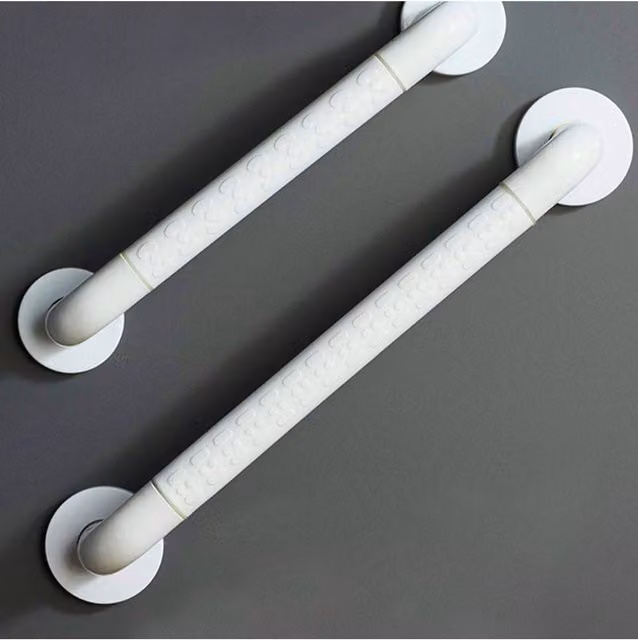KDMD Non-Slip Stainless Steel Bathroom Shower Grab Rail, White, 49.2 cm – 1