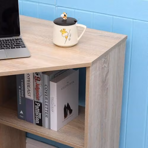 Home Source Modern Corner Computer Desk in Brown, W/D/H: 71.5 x 71.5 x 75.0 cm – 3