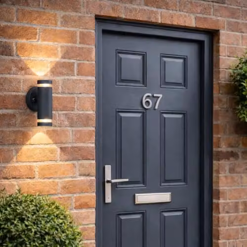CGC Lighting Grey Modern Aluminium Outdoor Up and Down Wall Light with GU10 Bulb Holder – 4