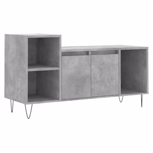 vidaXL Modern TV Cabinet in Concrete Grey, W/D/H: 100 x 35 x 55 cm – 1