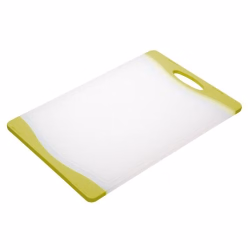 Colourworks Reversible Polyethylene Non-Stick and Non-Slip Cutting Board, White/Green, W: 36.5 cm, D: 25 cm