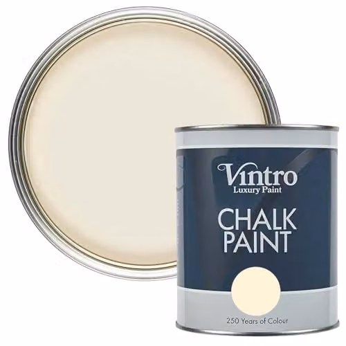 Vintro Ermine Cream Chalk Paint, Ultra Matt Finish, 1 Litre