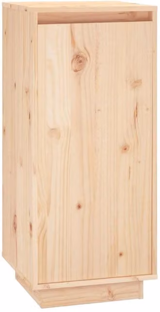 Berkfield Home Solid Pine Shoe Cabinet in Light Brown, W/D/H: 35 x 35 x 80 cm