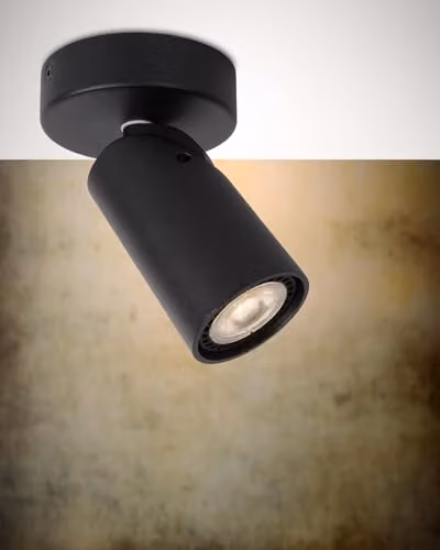 Lucide Xyrus Dimmable Adjustable LED Ceiling Spotlight in Black, GU10, Ø 9 cm – 3
