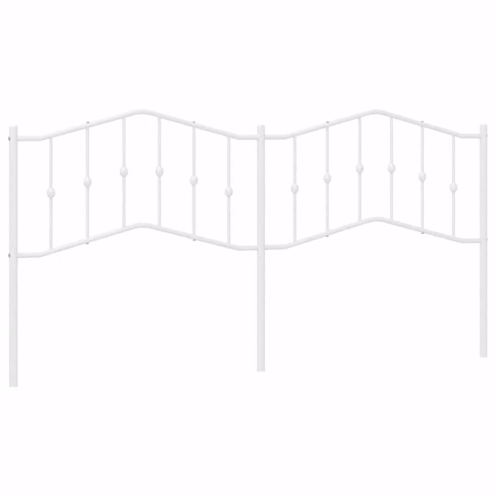 Berkfield Home Classic Metal Headboard in White, Width: 193 cm – 2
