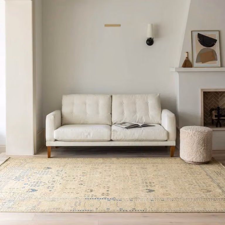 Atkin and Thyme Heritage Hand Knotted Wool Rug, Beige, W: 200 cm, D: 300 cm