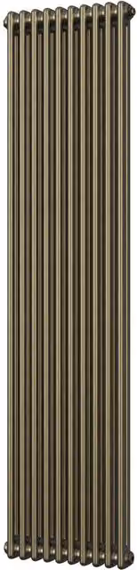 Alpha 2 Column Steel Radiator in Antique Brass Gold and Bronze