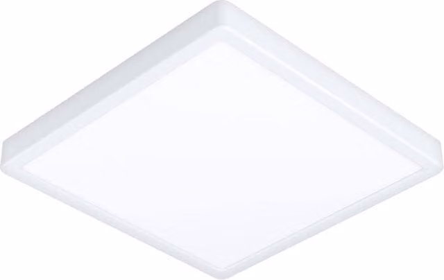 Loops Modern White Square LED Ceiling Light with Included Bulb
