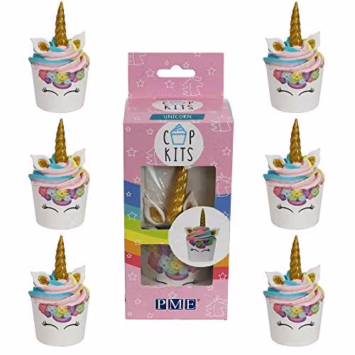 PME Unicorn Cupcake Decorating Kit with Multicolour Edible Toppers – 1