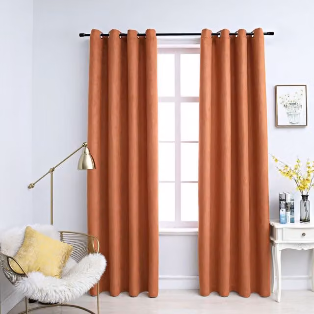 Berkfield Home Blackout Curtains with Eyelets, 2 Pack, Taupe, W: 140 cm, H: 245 cm