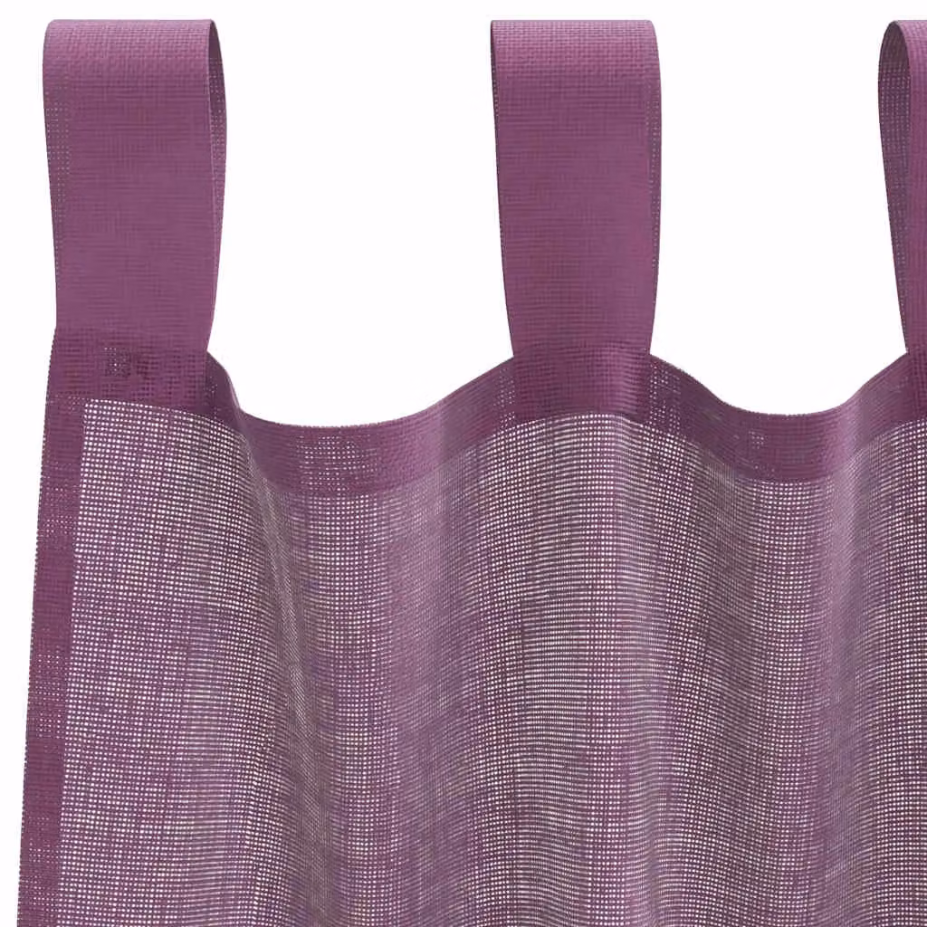 Berkfield Home Purple Voile Curtains with Rod Pockets, 2 Pack – 4