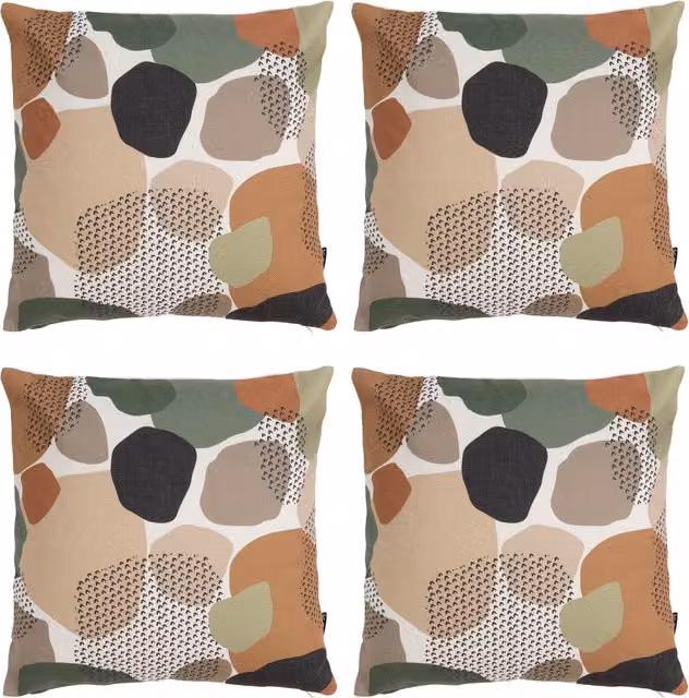 icon Kyoto Square Outdoor Cushion in Muted Pebble Beige and Yellow
