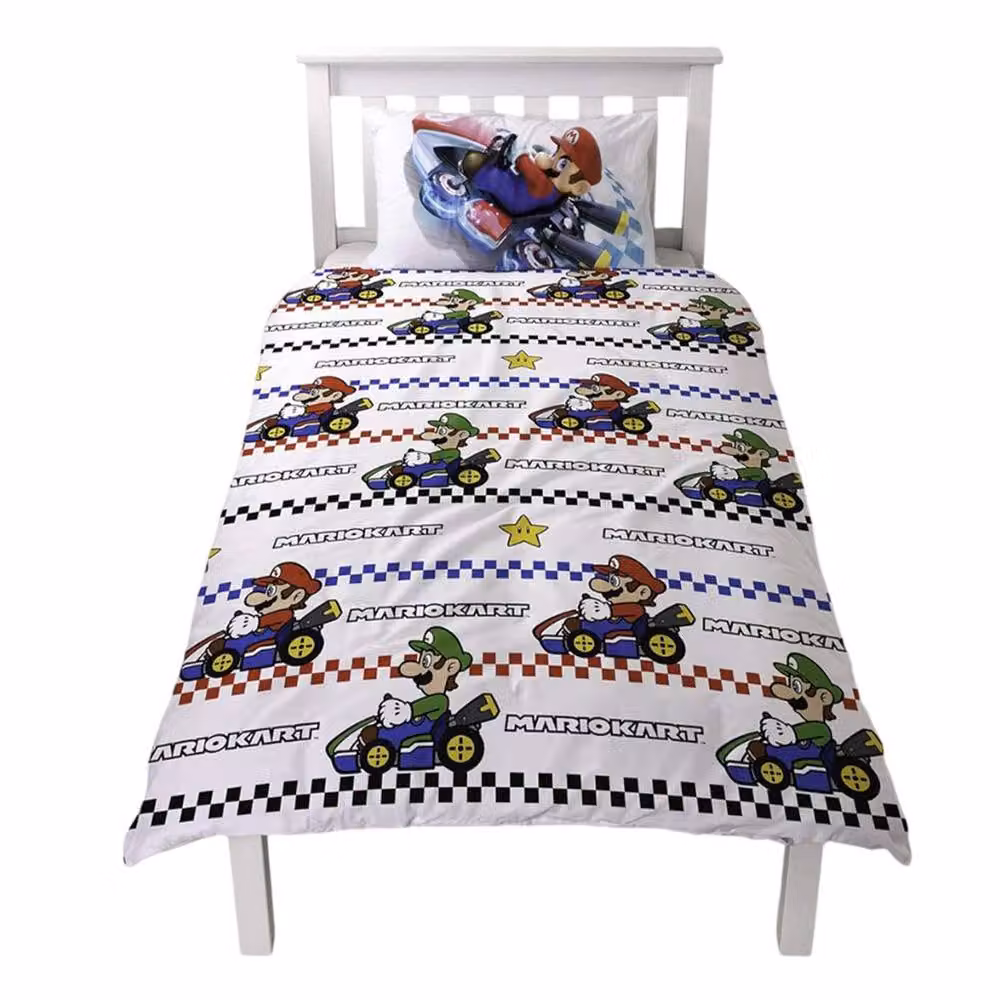 Super Mario Reversible Graphic Duvet Set and Pillowcase, Multicolour, Single, 90 x 200 cm – 2