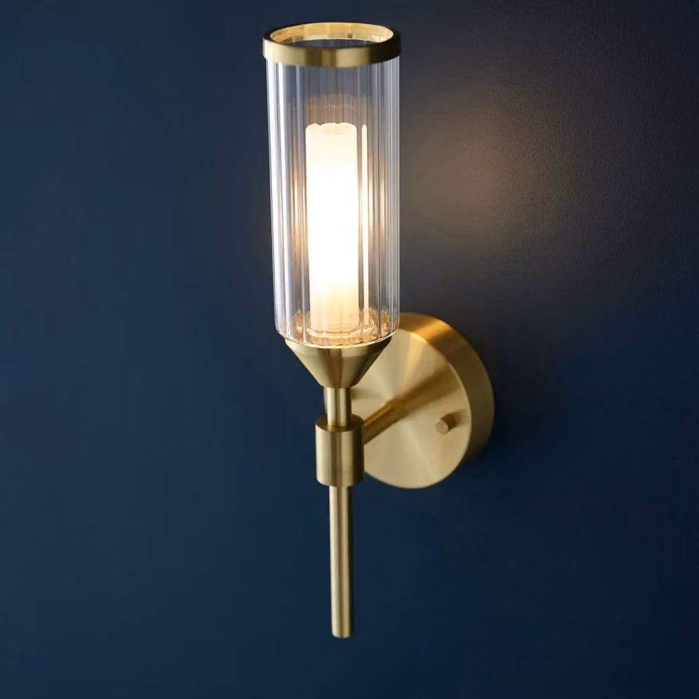 Netlighting Trieste Wall Lamp in Gold and Brass with Transparent Glass – 2