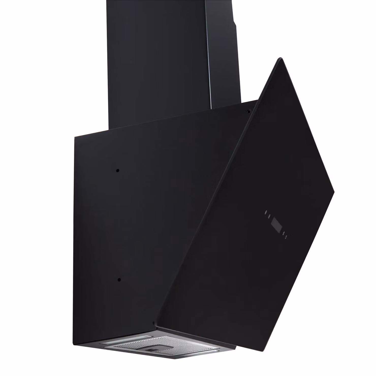 SIA TAG60BL Black Angled Wall Mounted Cooker Hood Extractor Fan with Timer and Convertible Exhaust or Recirculation Function – 3