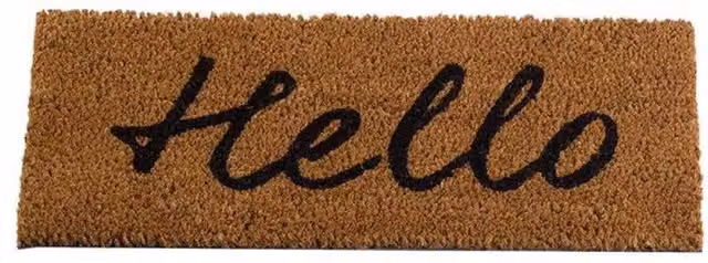 Garden Mile Rectangular Coir Insert Mat in Brown and Black