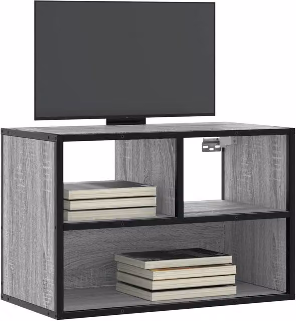 Berkfield Home Industrial TV Cabinet in Grey Sonoma, W/D/H: 60 x 31 x 39.5 cm – 1