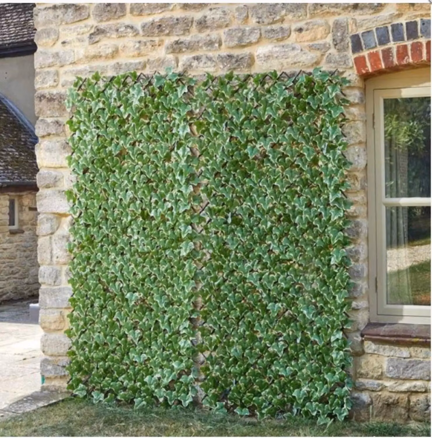 Marco Paul Artificial Ivy Leaf Hedge Wall Trellis, Green, H 180 x W 60 x D 60 cm – 3