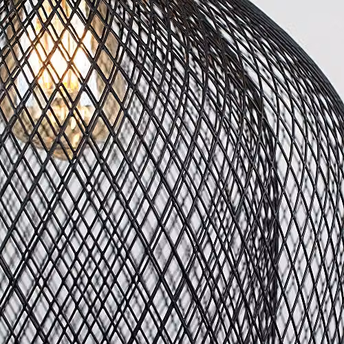 MiniSun Retro Steampunk 2 Tier Dome Ceiling Light Shade in Matt Black, Shade Width: 35.5 cm – 5