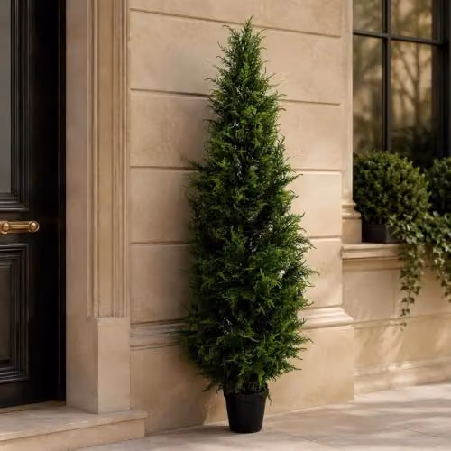 Artificial Cedar Cypress Conifer Trees in Green, Height: 150 cm – 4