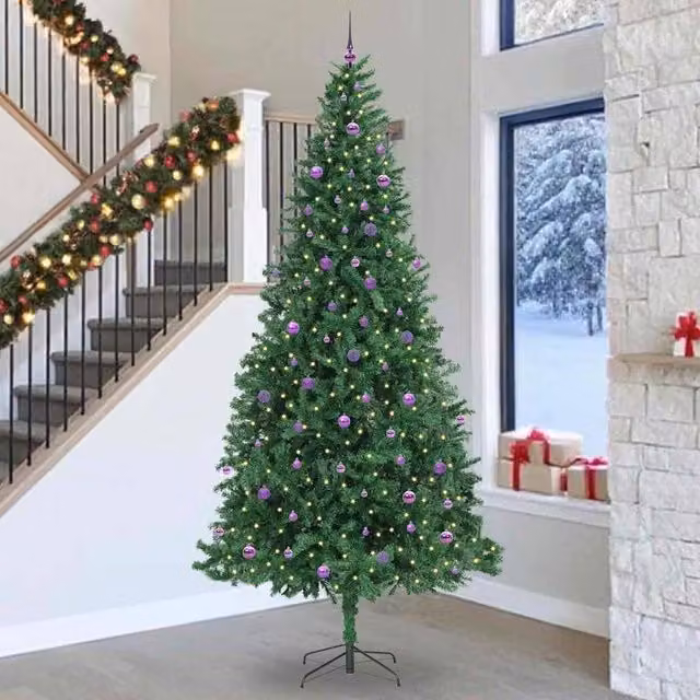 Berkfield Home Artificial Green Christmas Tree with 300 LEDs and Stand, Height: 300 cm – 1