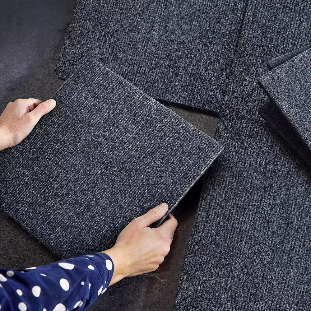 Garwarm 36 Pack Interlocking Carpet Tiles, Non-Slip Grey Floor Squares, W/D: 30.48 x 30.48 cm – 2