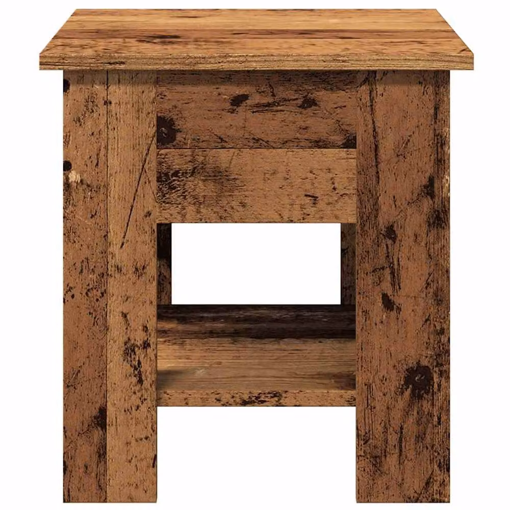 Berkfield Home Old Wood Coffee Table in Brown, W/D/H: 40 x 40 x 42 cm – 4