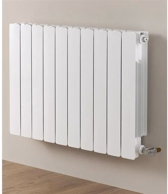 Clifton White Aluminium Horizontal Radiator H 68.1 cm x W 64.0 cm