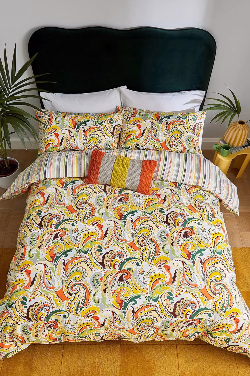 Helena Springfield Penny Reversible Cotton Duvet Cover and Pillowcase Set, Multicolour, W: 140 cm, H: 200 cm – 3