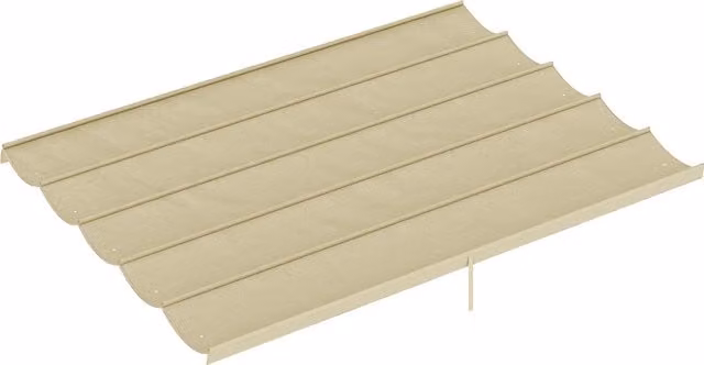 Outsunny Retractable Pergola Shade Cover Replacement Canopy in Beige
