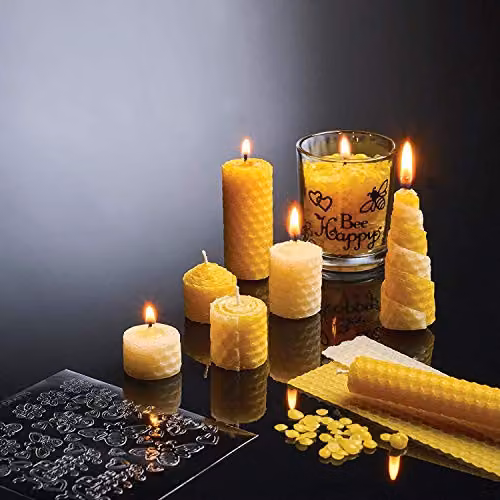 House of Crafts Natural Beeswax Candle Kit in Yellow and Multicolour – 2