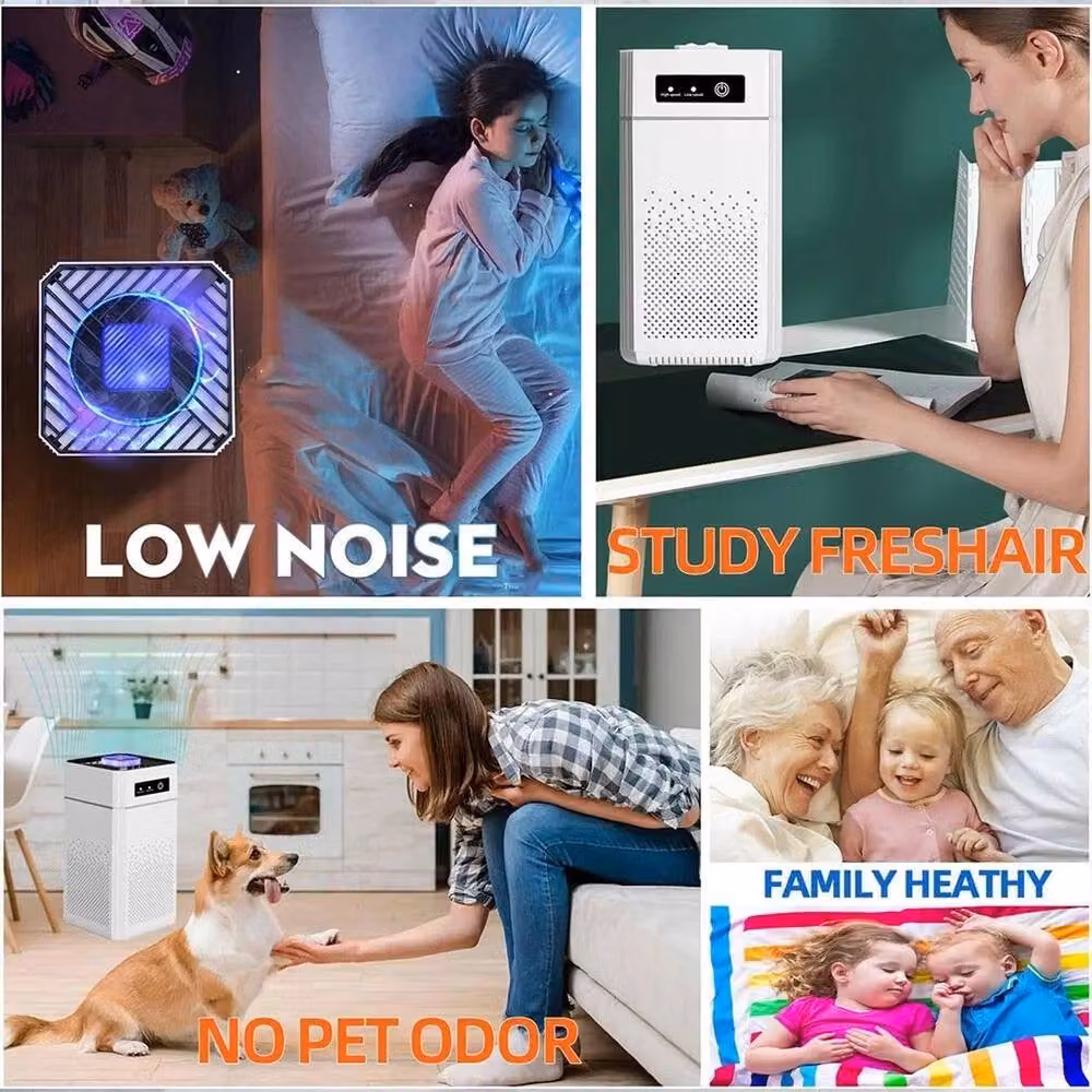 NESTLUNE Medical Grade Large Room Air Purifier for Smoke and Pet Odour, White – 5