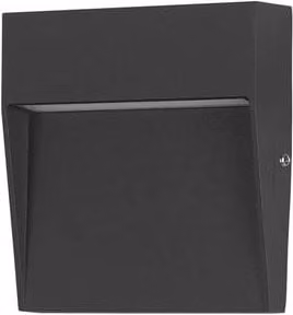 Netlighting Nod Square LED Outdoor Recessed Wall Lamp in Black with Warm White 3000K Opal Finish, IP65 Rated