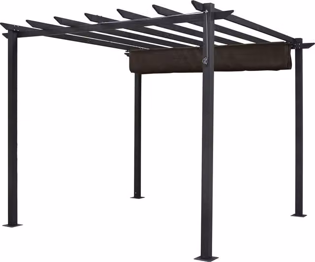 Rowlinson Latina Freestanding Canopy in Grey, 3 x 3 m