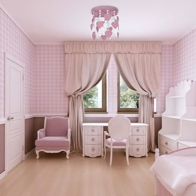 Milagro Corazon Heart Ceiling Lamp in Pink
