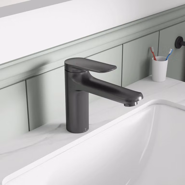 Royal Bathrooms Luxe Mono Basin Mixer Single Lever Tap in Matt Black